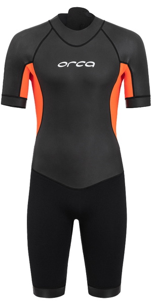 2026 Orca Hombres Vitalis Back Zip Open Water Swim Shorty Neopreno NN2Y0 - Black